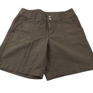 LIZ CLAIBORNE SHORTS BROWN COLOR SNAP/ZIP